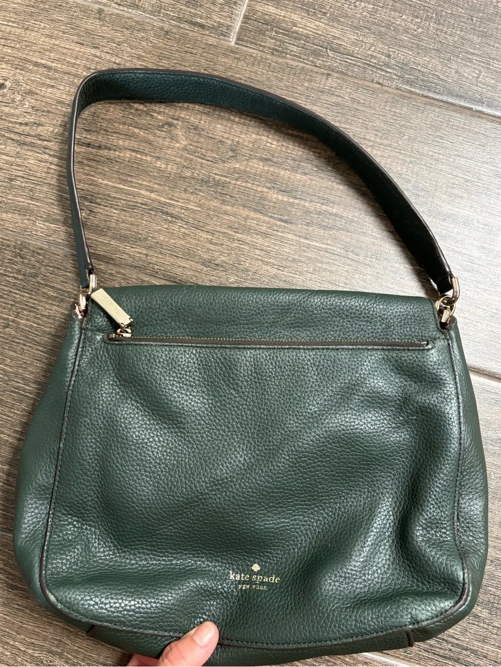 Kate Spade Kailee Medium Flap Deep Evergreen Leather Hobo Shoulder Bag Purse